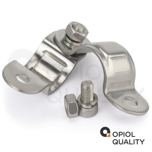 OPIOL QUALITY® Rohrschelle Einfach 25 mm aus Edelstahl A2 V2A