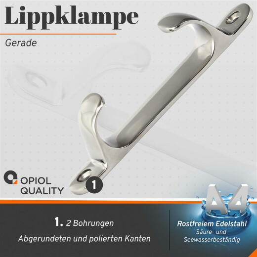 Lippklampe 152mm Gerade