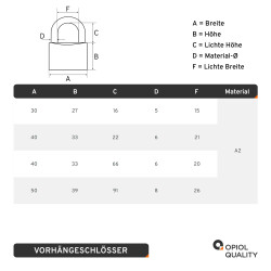 Vorh&auml;ngeschl&ouml;sser Typ H-50x39x91