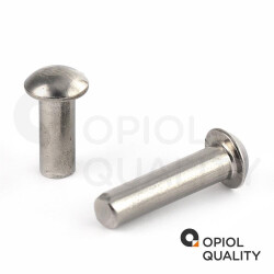 25 Stück Halbrundnieten DIN 660 A2 3X8