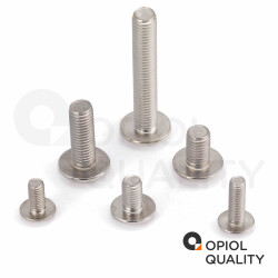 5 Stück Linsenkopfschrauben M8 X 20/20 mit Flansch ISO 7380, TORX, Vollgewinde, Edelstahl A2