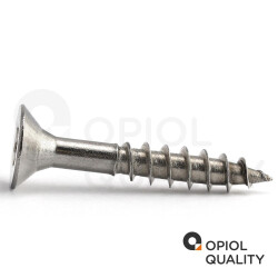 100 Stück Spanplattenschrauben 5 X 30/18 TORX T-25 (Teilgewinde), Senkkopf u. Innensechsrund, Edelstahl A2