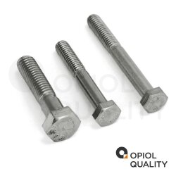 10 Stück Sechskantschrauben M10x80 mit Schaft DIN 931 Edelstahl A2