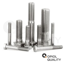 10 Stück Sechskantschrauben M10x80 mit Schaft DIN 931 Edelstahl A2